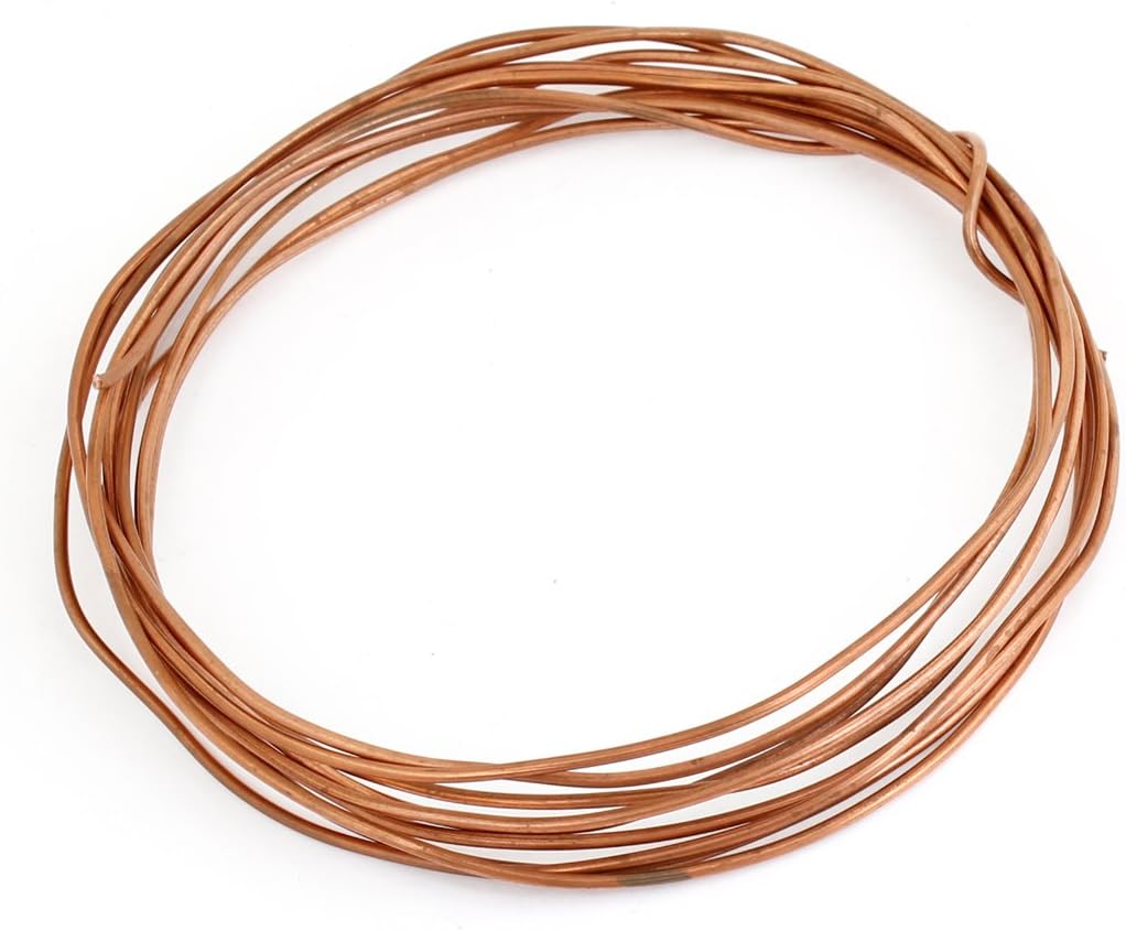 2.8 Meters Long Copper Tone Refrigeration Round Thin Pipe Tubing Coil
