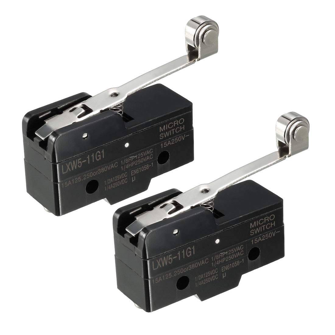 2PCS LXW5-11G1 1NO + 1NC Long Hinge Roller Lever Miniature Micro Switches
