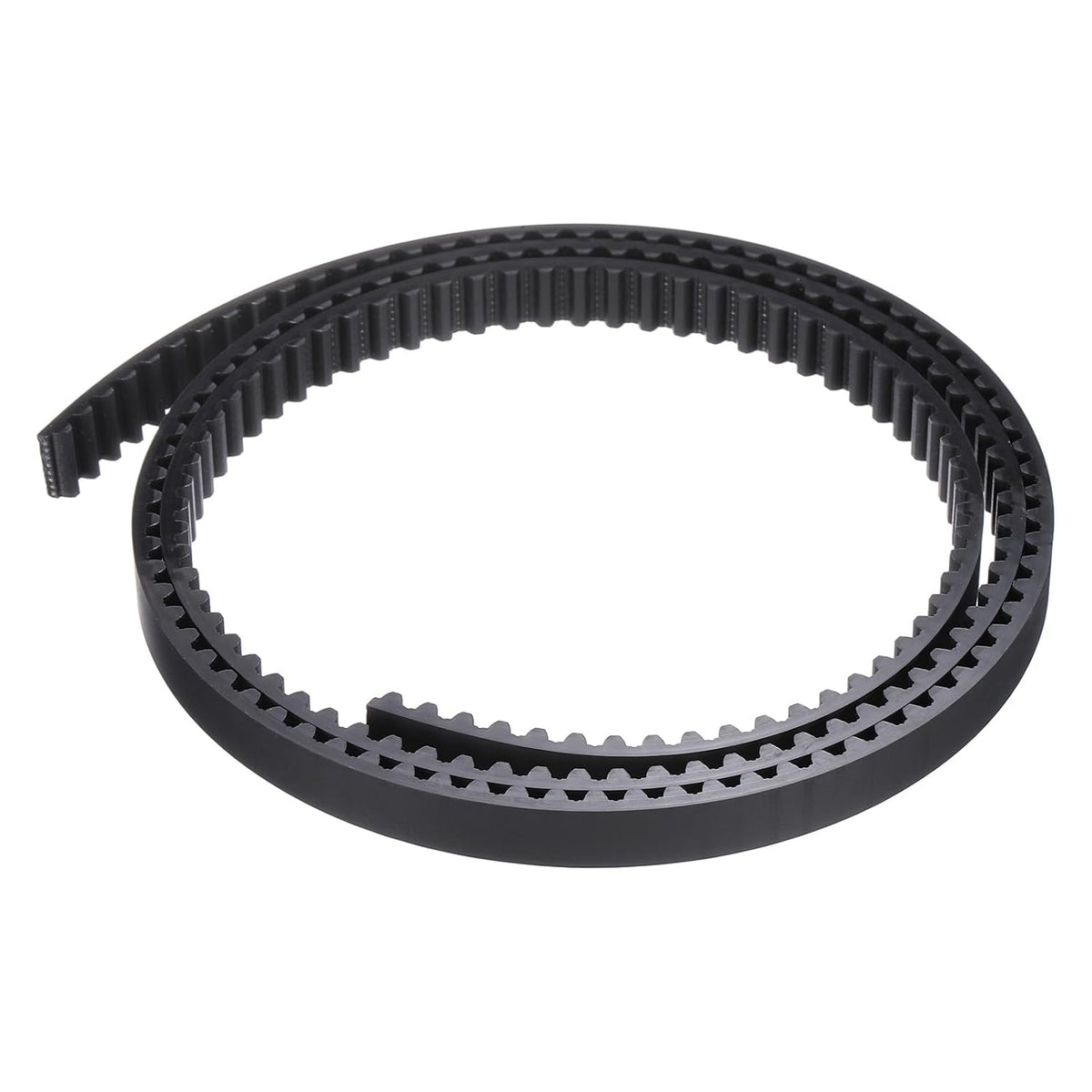 S5M Open Ended Timing Belt, 10mm Width x 1 Meter Length, 5mm Pitch Length, Steel Wires Inside Synchronous Belt, Black