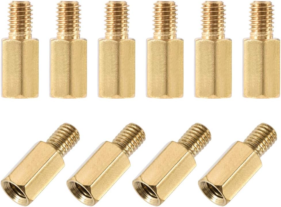 M5x12mm+7mm Male-Female Brass Hex PCB Motherboard Spacer Standoff for FPV Drone Quadcopter, Computer & Circuit Board 20pcs