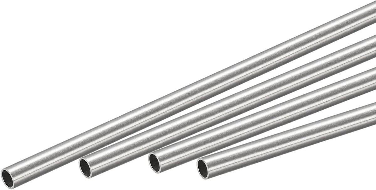 4Pcs 304 Stainless Steel Tube, OD 4mm x 0.2mm Wall Thick 200mm Length Capillary Metal Tubing for Industry Machinery