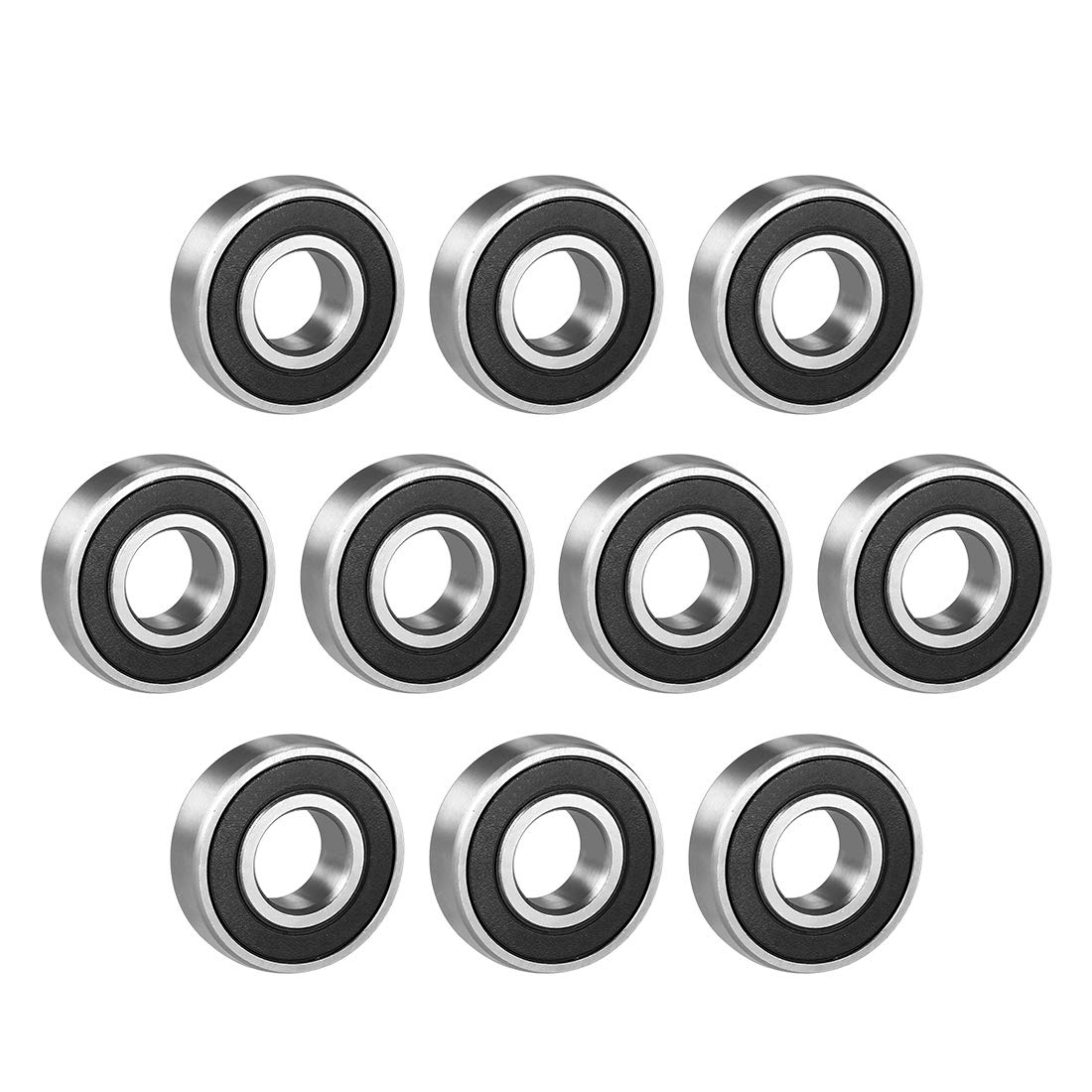 6000RS Deep Groove Ball Bearing Single Sealed 160100, 10mm x 26mm x 8mm Chrome Steel Bearings (Pack of 10)