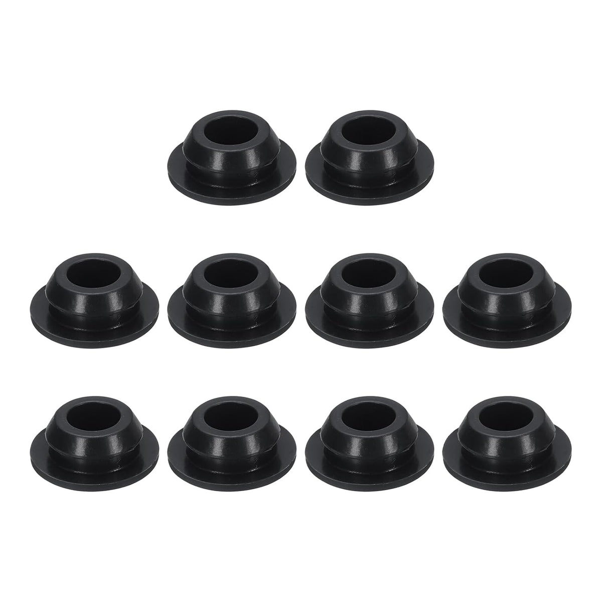 10pcs Hole Plug 1/2 Inch (12mm) Button Plugs Fit for 9mm Hole, Snap in Locking Hole Tube Plug Silicone Tube Waterproof Plug Tube Plug, Black
