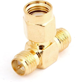 RP-SMA Male to Double RP-SMA Female Coaxial Cable Adapter for Router NIC