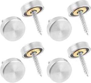 4 Pcs 16mm Stainless Steel Caps Decorative Mirror Nails