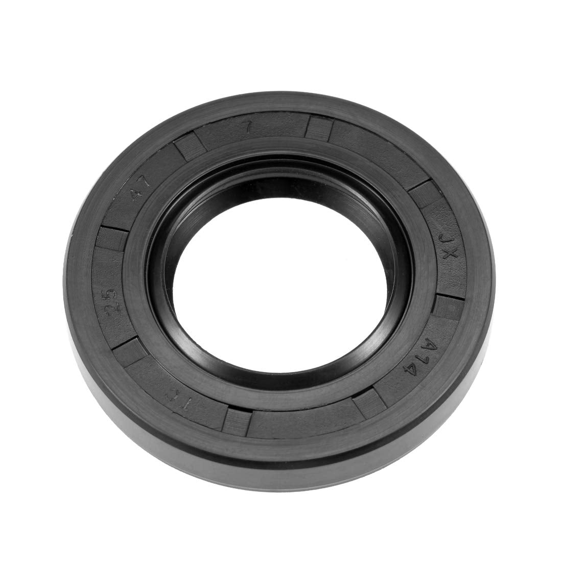 Oil Seal, TC 25mm x 47mm x 7mm Nitrile Rubber Cover Double Lip with Spring for Bearing Shaft, Black Pack of 1