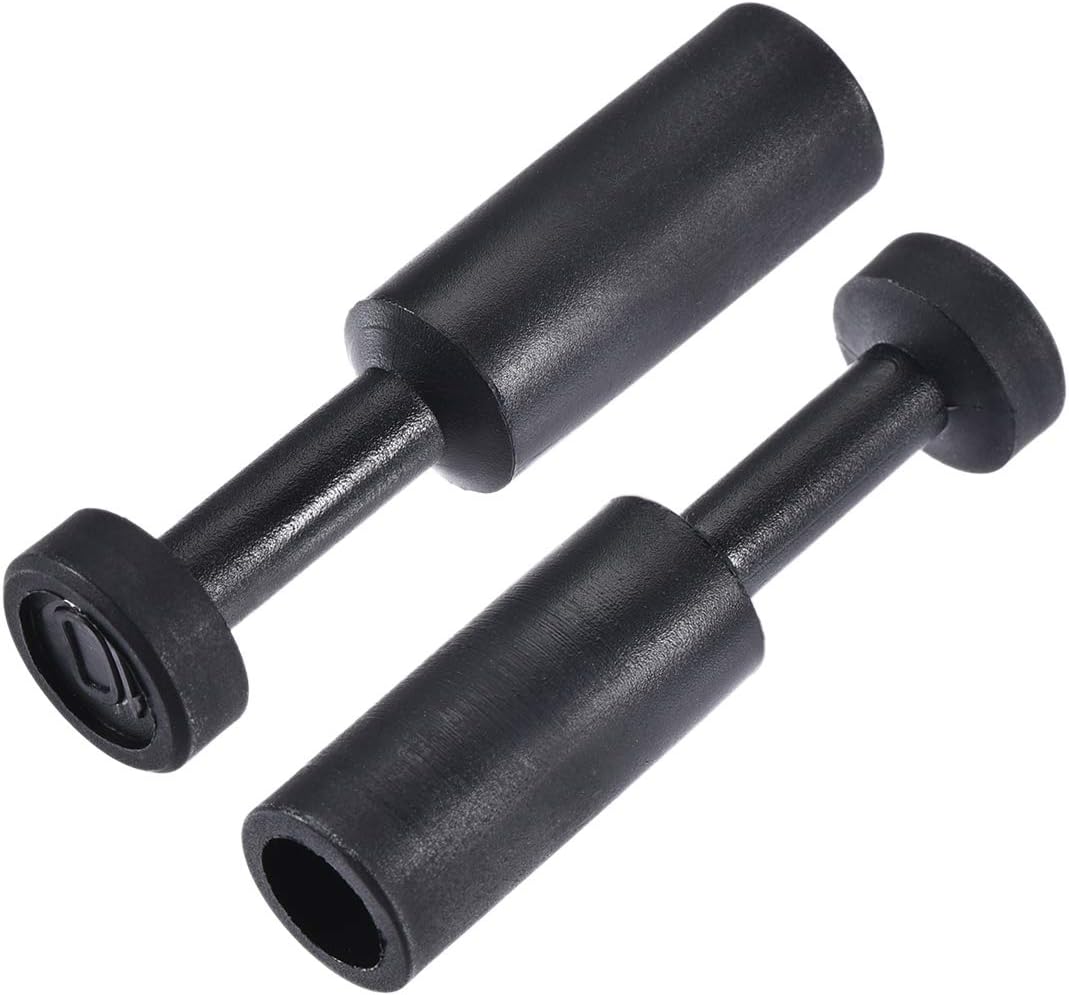 Push to Connect Fittings, Cap Style Pneumatic Blanking Plugs, Fit for 10mm Inner Dia. Air Hose Tube Pipe, Plastic, Black, Pack of 15