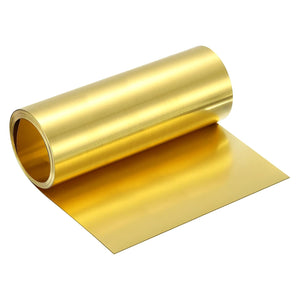 Brass Sheet Roll, 40" x 8" x 0.016" Metal Flashing Brass Foil Roll for Crafting, Electrical DIY Projects Repairs, Gold