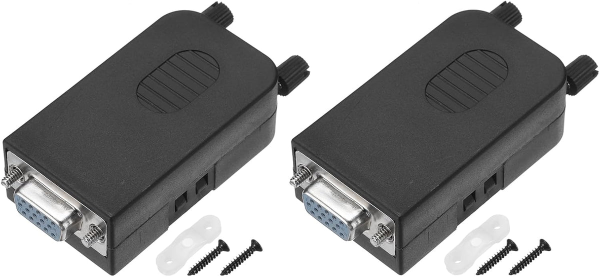 D-sub Connector DB15 Female Socket 15-pin 3-Row Female Serial Port Terminal Breakout Block Adapter with Screw for Mechanical Equipment CNC Computers