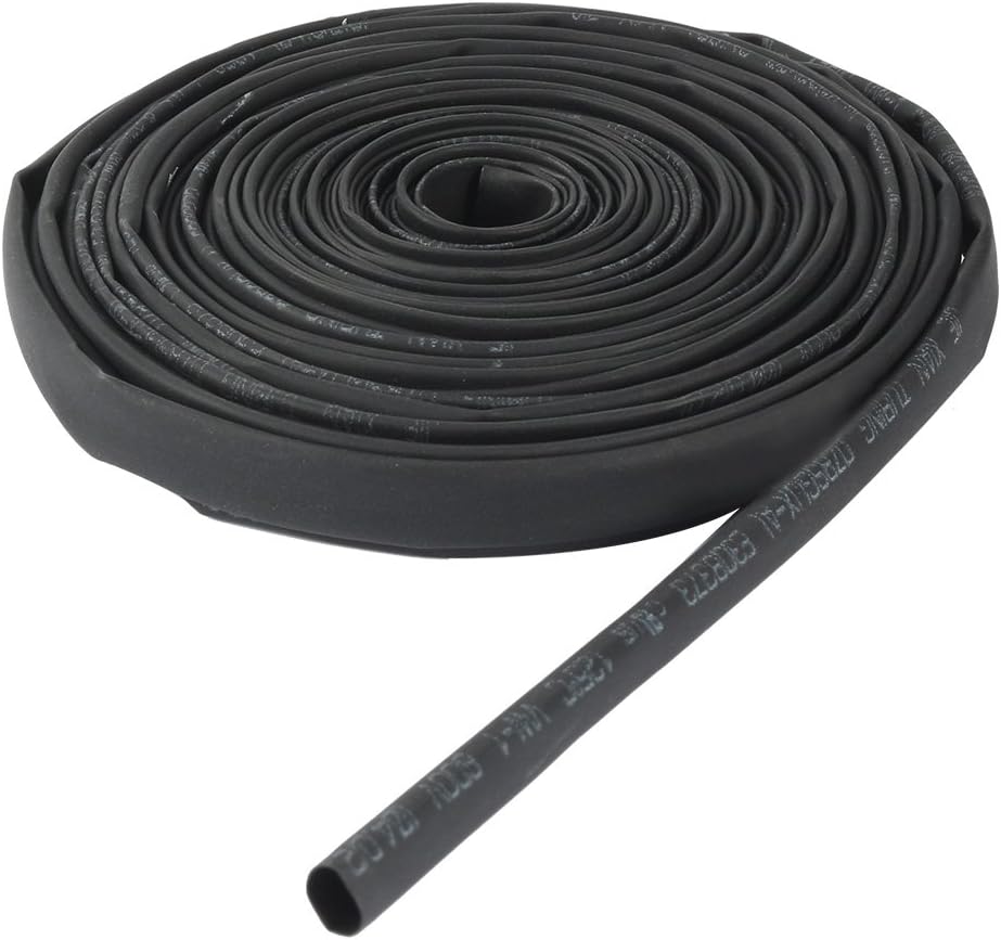 4mm 2:1 rate Heat Shrink Tube Wire Wrap Cable Sleeve Tubing 6 Meters Length Black