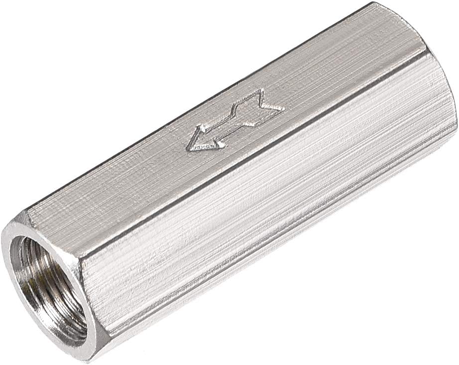 Nickel-Plated Copper One Way Air Check Valve G 1/8" BSP Female Threaded Full Port Check Valve