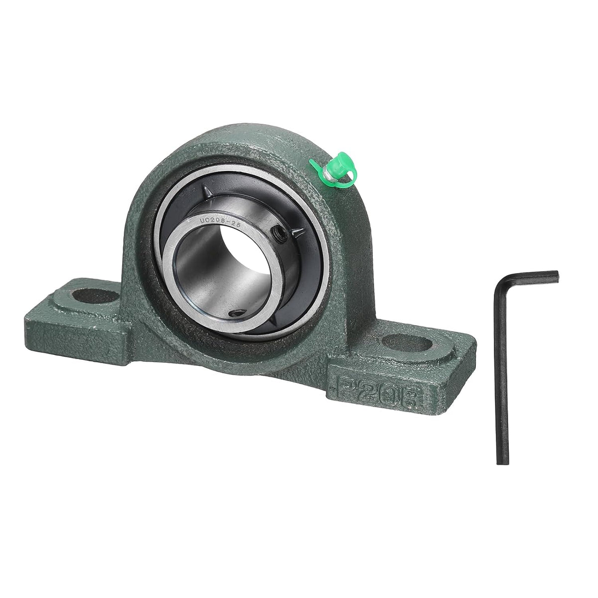 UCP208-25 Pillow Block Bearings, 1-9/16 inch Bore Self Alignment, Solid Cast Steel Base, Chrome Steel Flange Mounted Pillow Block Ball Bearing, (ABEC3)