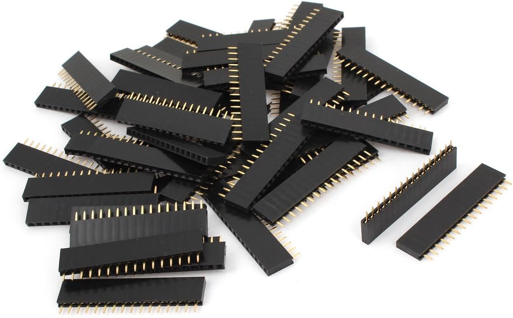 50PCS 2.54mm Spacing Female 16 Pins PCB Header Connector Single Row