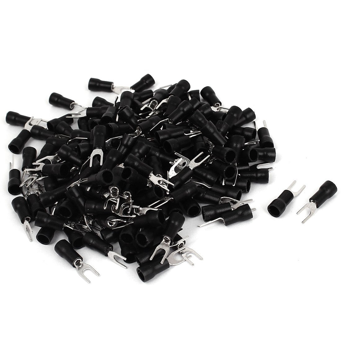 AWG 22-16 SV1.25-3 Wire Connector Insulated Fork Terminal with 340 Piece, Black