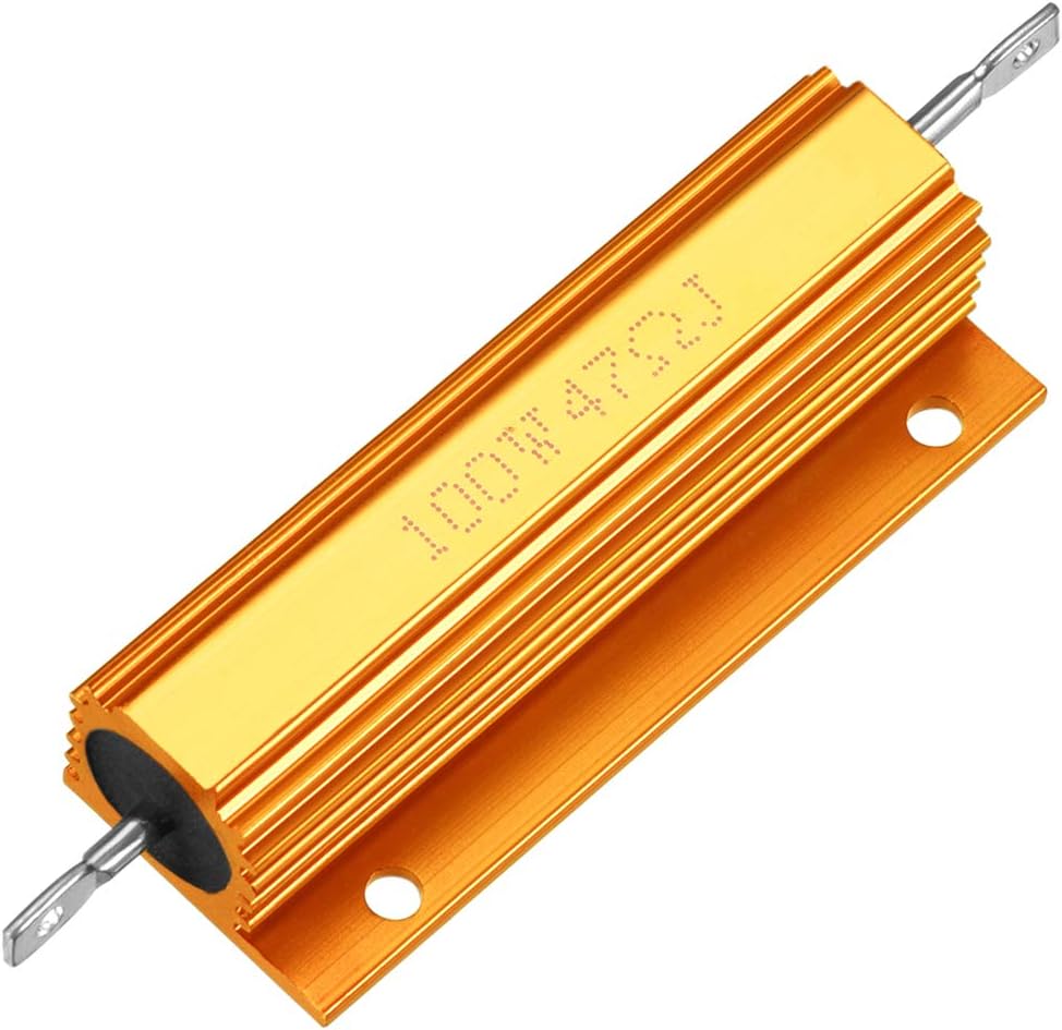Aluminum Case Resistor 100W 47Ohm Wirewound Yellow for LED Replacement Converter