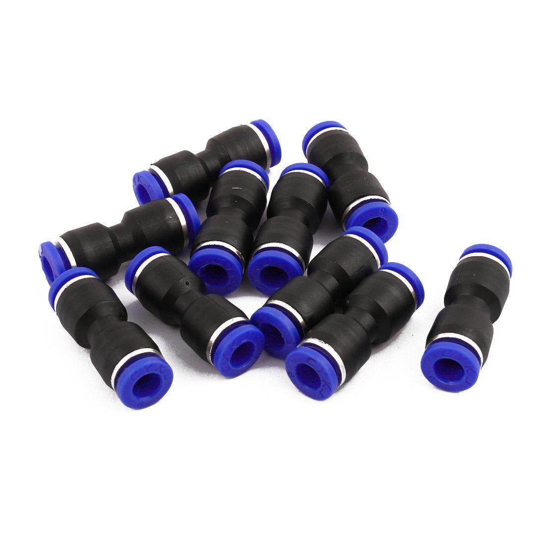 10Pcs 6mm Dia 2 Way Straight Tube Hose Pneumatic Air Fitting Push in Connector