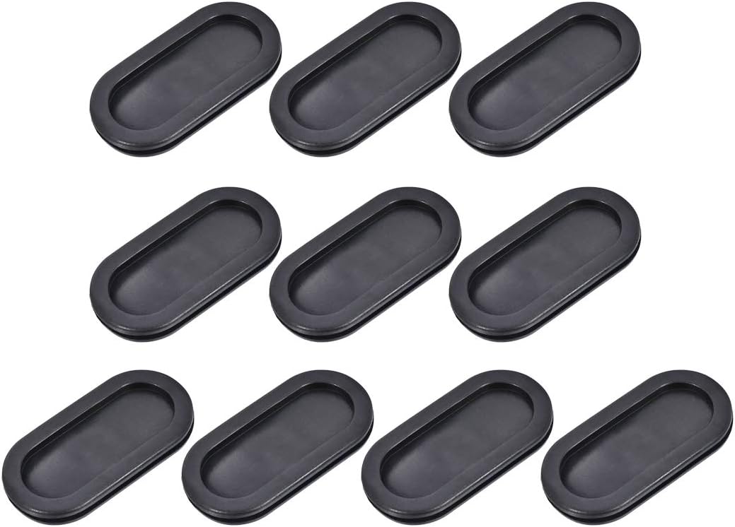 Wire Protector Oil Resistant Armature Oval Rubber Grommets 30x70mm Mounting Dia 10Pcs