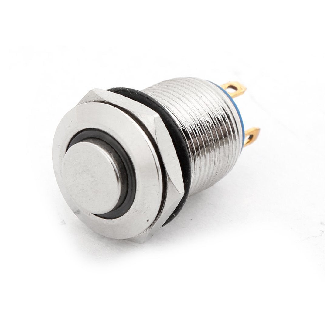 DC 5V Blue LED Pilot Light SPST Momentary Action Pushbutton Switch