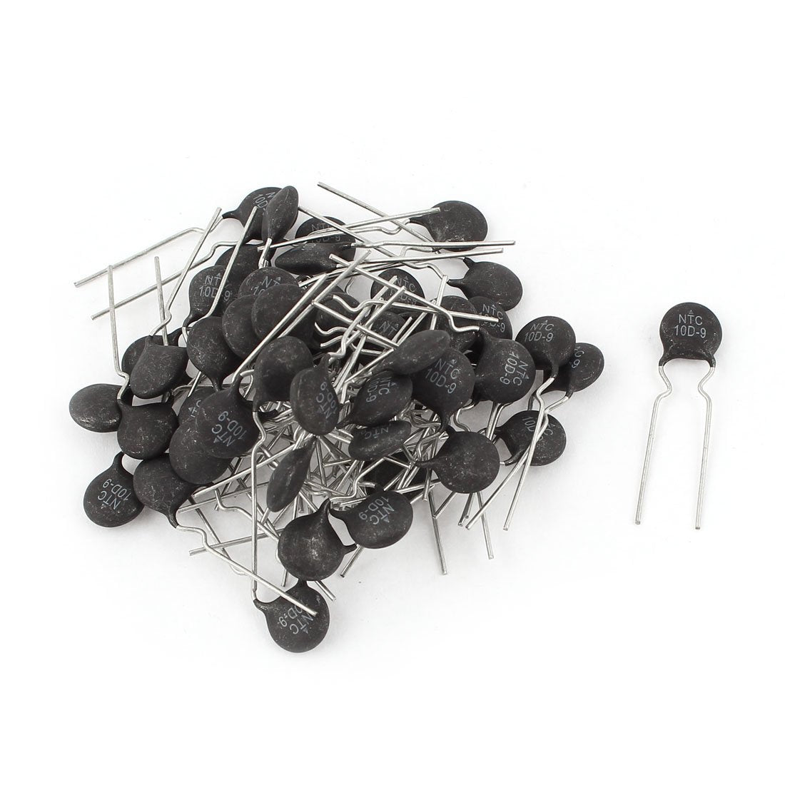 NTC Thermistor Resistors 10D-9 10 Ohm 2A Inrush Current Limiter Temperature Sensors Pack of 50