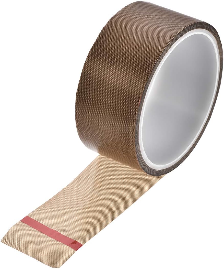 40mm PTFE Coated Fabric Tape Brown High Temperature Tape for Vacuum,Hand and Impulse Sealers Adhesive Tape 10m/32.8ft
