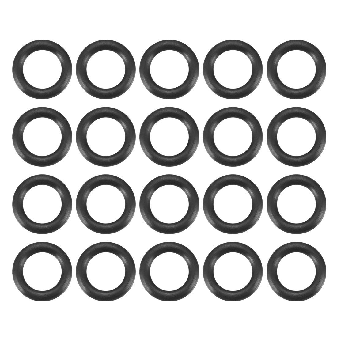 Nitrile Rubber O-Rings, 10mm OD 6mm ID 2mm Width, Metric Sealing Gasket, Pack of 20