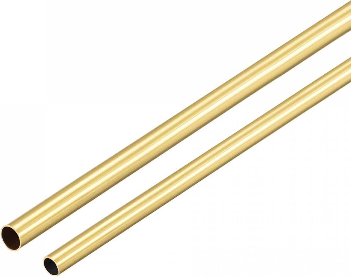 Brass Round Tube 300mm Length 3mm/4mm OD 0.2mm Wall Thickness Tubing Pack of 6