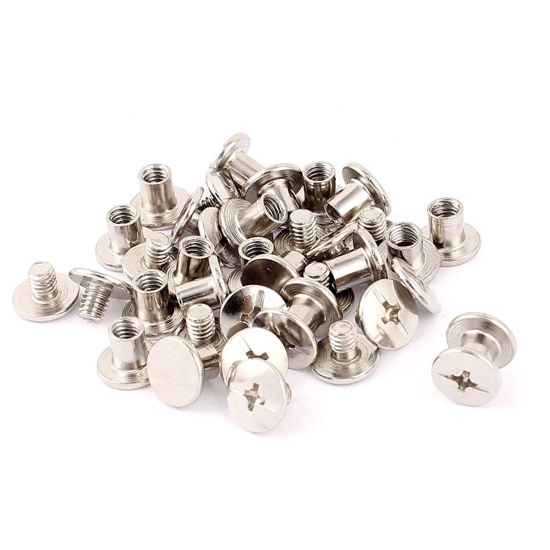 Screw Post Female 5x6mm Belt Buckle Binding Bolts Leather Fastener 19 Sets