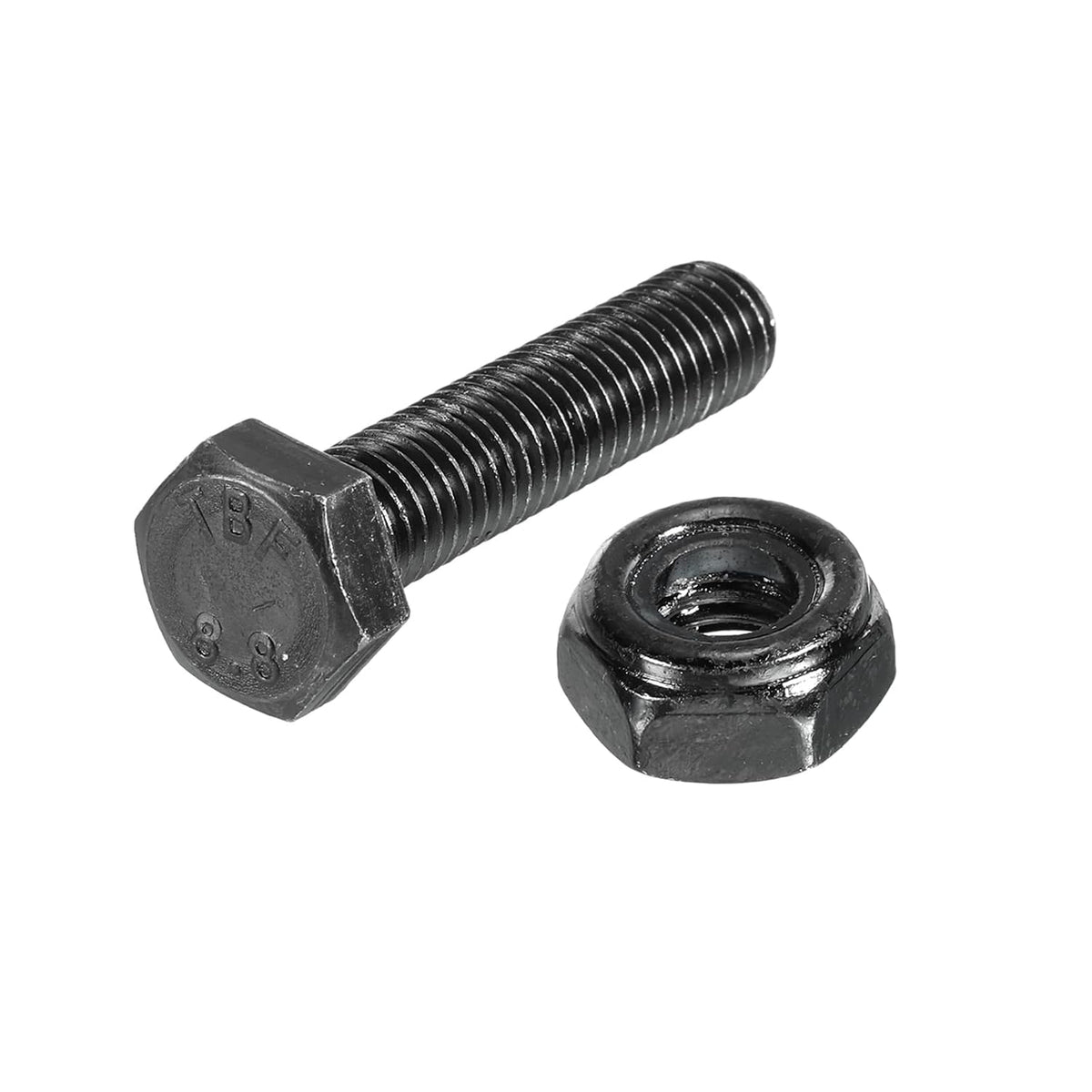 M10x45mm Hex Head Screw Bolts Nut Set Fastener Carbon Steel, Total 20pcs