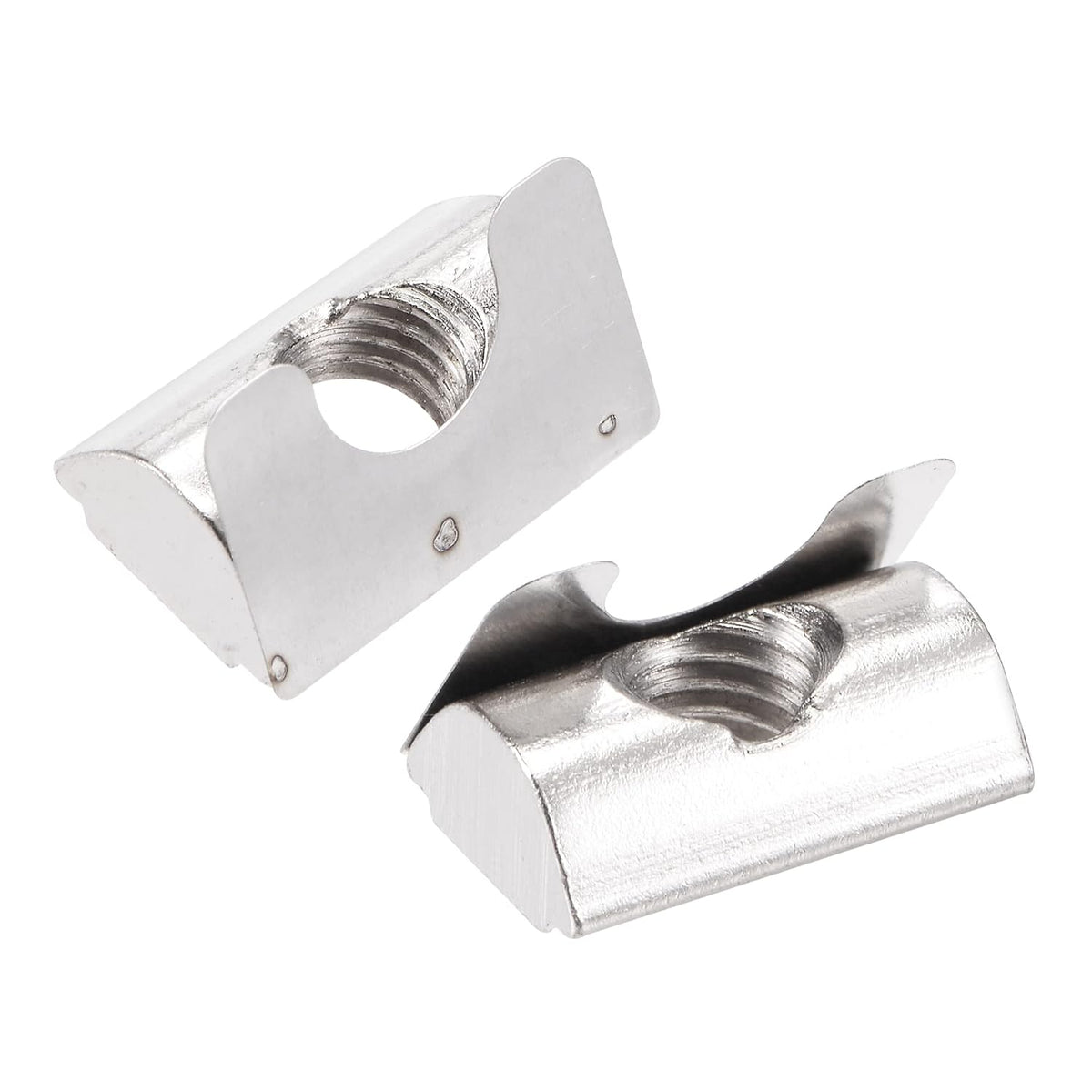 M8 Roll in Spring T Nut with Spring Sheet Carbon Steel for 3030/4040 Series Aluminum Extrusion Profile Rail with 8mm Slot 25Pcs