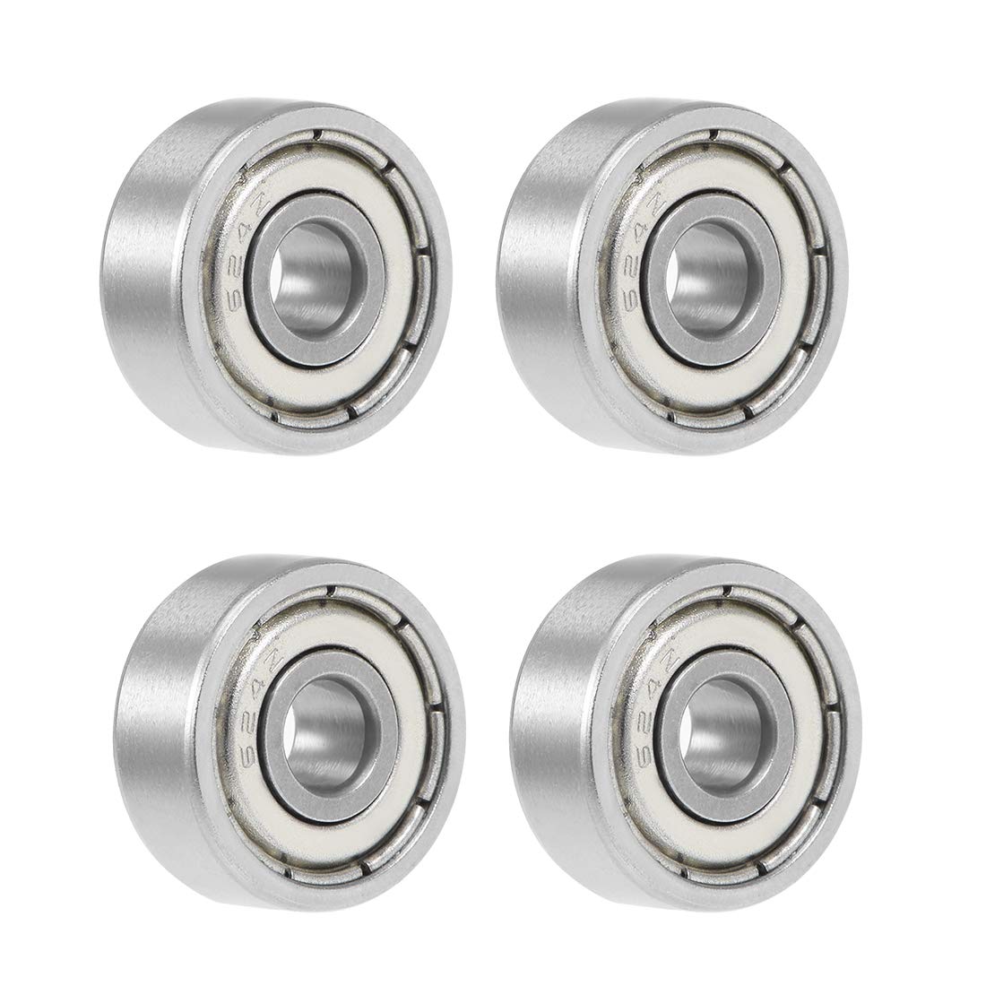 624ZZ Deep Groove Ball Bearing 4x13x5mm Double Shielded Chrome Steel Bearings 4-Pack