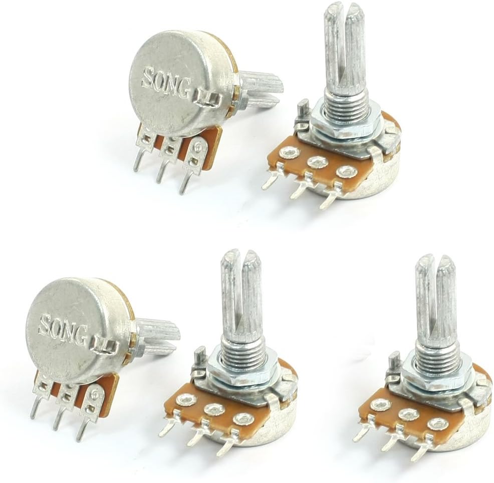 Top Adjustment Single Turn Knurled Shaft Potentiometer 10K Ohm 5pcs