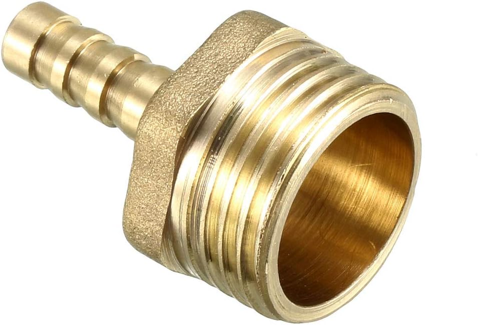 Brass Barb Hose Fitting Connector Adapter 6mm Barbed x 1/2 PT Male Pipe