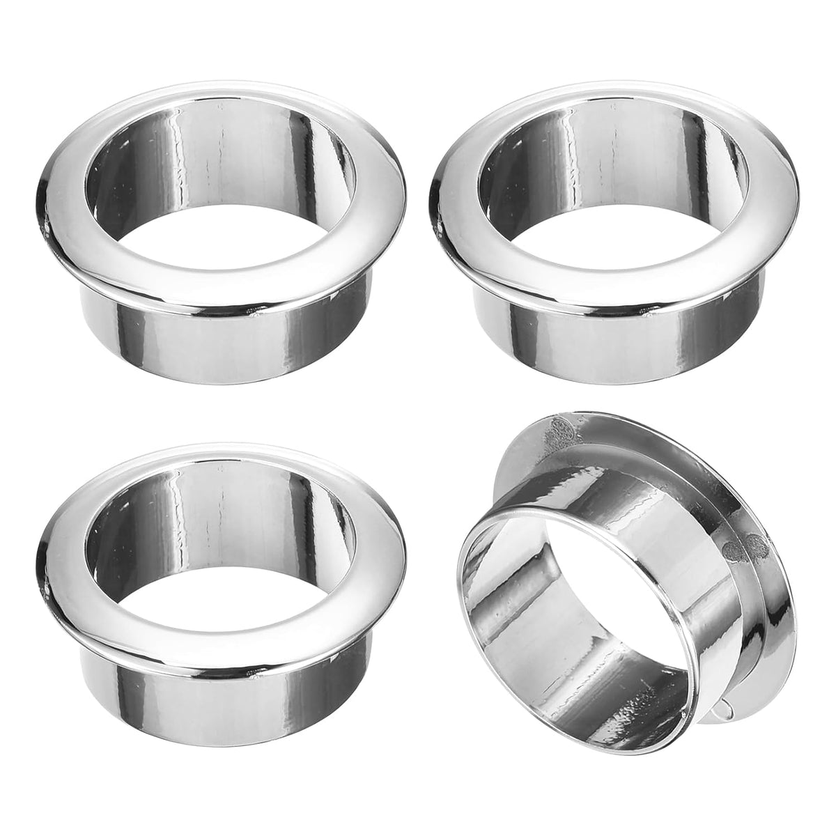 4Pcs Cable Hole Cover, 1-3/8 inch(35mm) ABS Office Desk Cable Wire Cord Grommet Cable Cord Organizer for Office Desktop Wire, Silver
