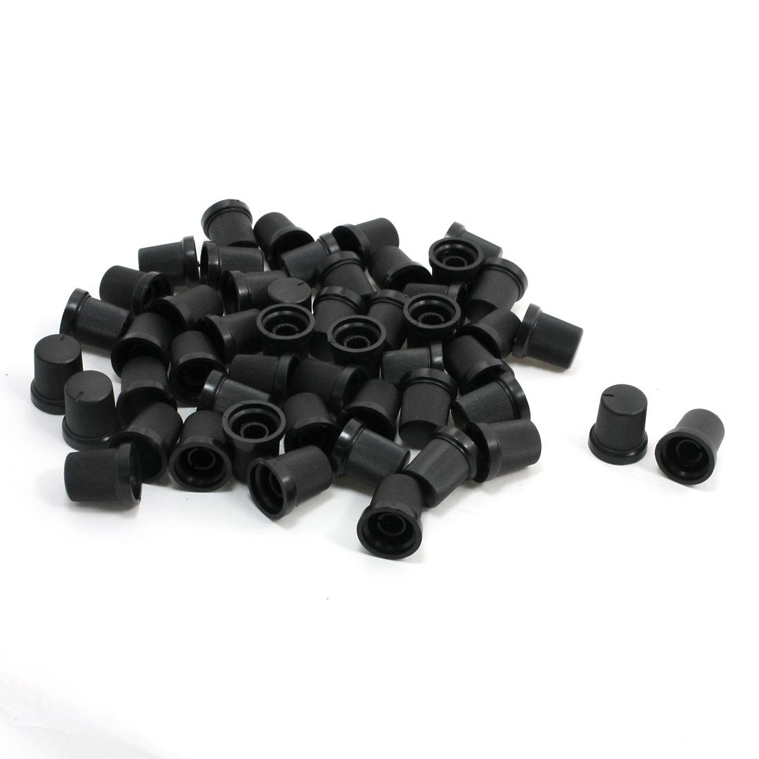 A13101800ux0468 50Pcs 13 mm Top Dia Black Mark Rotary Control Knobs Potentiometer