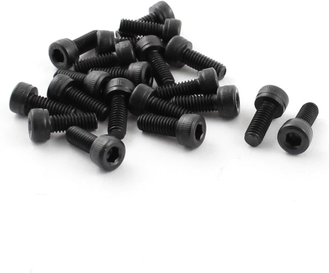 20x Alloy Steel Knurled Countersunk Pan Head Hex Key Bolts M4x10mm