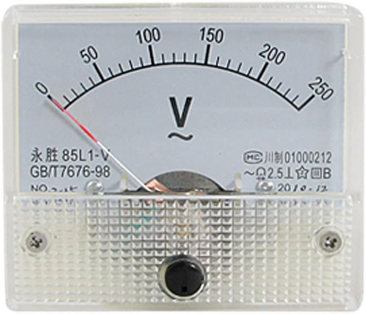 AC 0-250V Rectangle 85L1-V Analog Panel Voltage Gauge