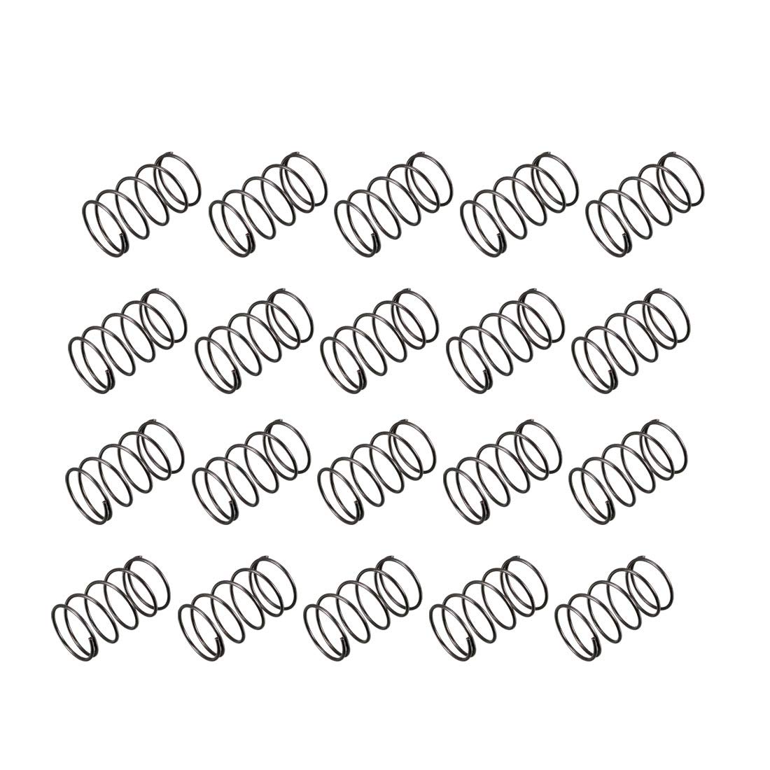 Compression Spring - 1.2mm Wire Dia, 20mm OD, 35mm Free Length Spring Steel Extension Spring,Black,20Pcs