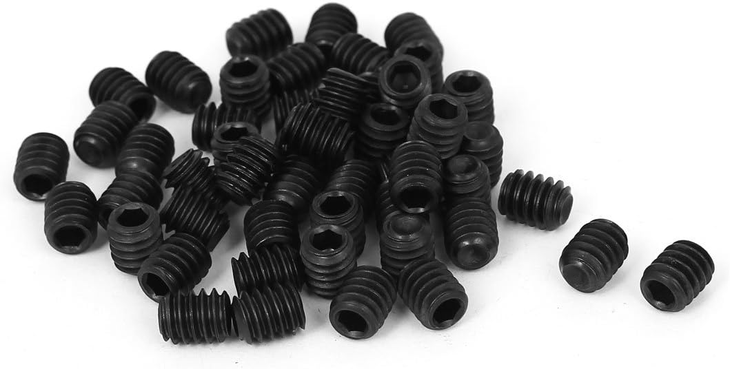 1/4 Inch-20 x 5/16 Inch Thread Hexagon Socket Set Cup Point Head Grub Screws 50 Pcs