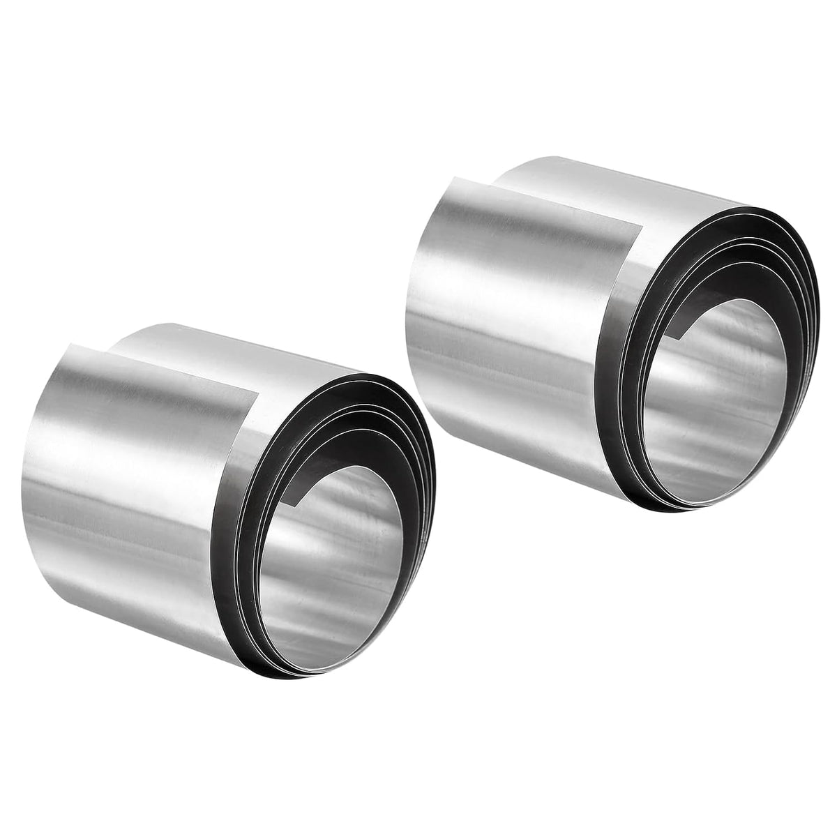 304 Stainless Steel Foil Roll,0.3mm x 50mm x 1M Polished Finish Metal Strip Plate Sheet for Crafts, Electronic Equipment, Silver Tone 2pcs