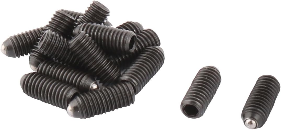 M5 x 12mm Thread Rolling Hex Socket Ball Cap Tip Drive Grub Screws Black 15 Pcs