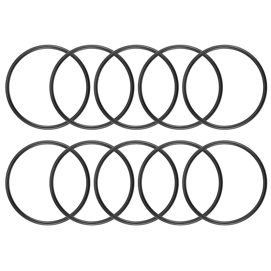 Nitrile Rubber O-Rings 33.6mm OD 30mm ID 1.8mm Width, Metric Nitrile Rubber Sealing Gasket for Automotive Machine Plumbing, Pack of 10