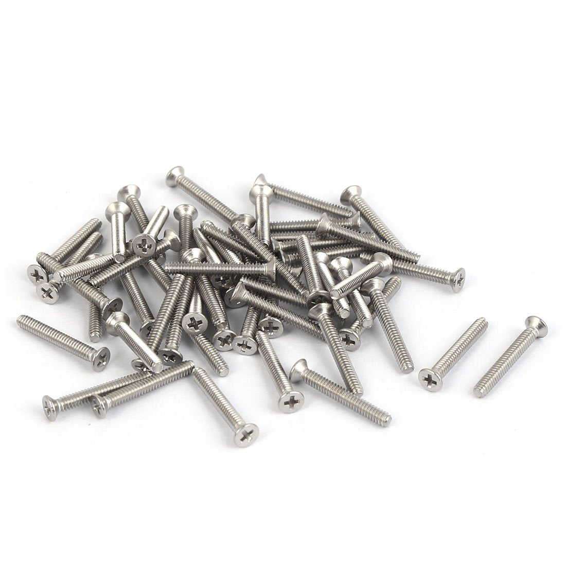 M1.6x12mm 316 Stainless Steel Countersunk Phillips Machine Screws Bolts 50 Pcs