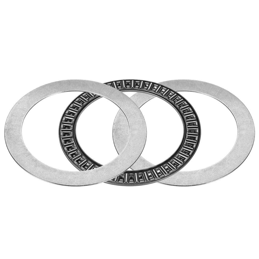 AXK75100 Needle Roller Thrust Bearings with 2 Washers, 75mm Inner Diameter, 100mm OD 4mm Width Chrome Steel