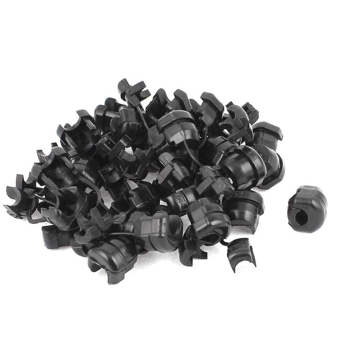 30Pcs HDB-6N-4 Round Cable Wire Strain Relief Bush Grommet 15mm Length