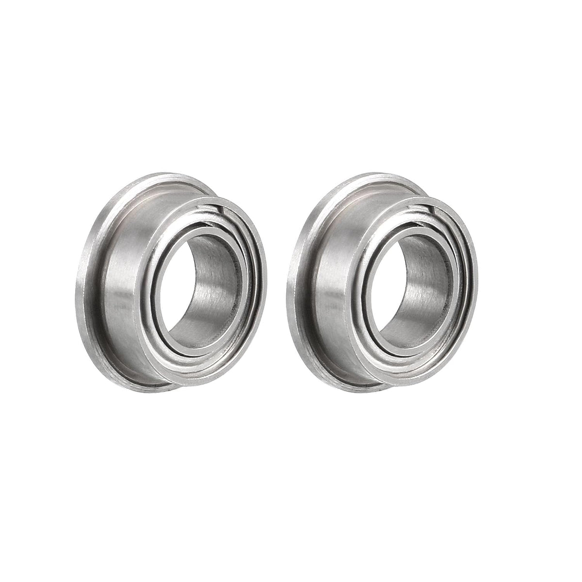 SMF74ZZ Flange Ball Bearing 4x7x2.5mm Double Metal Shielded Stainless Steel Bearings 2pcs