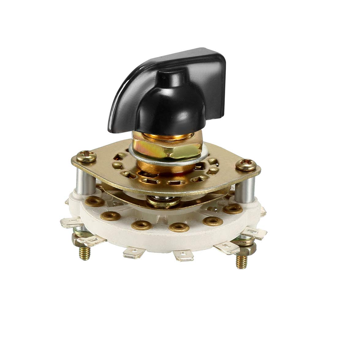 1P10T 1 Pole 10 Position 1 Deck Band Channel Rotary Switch Selector with Plastic Knob