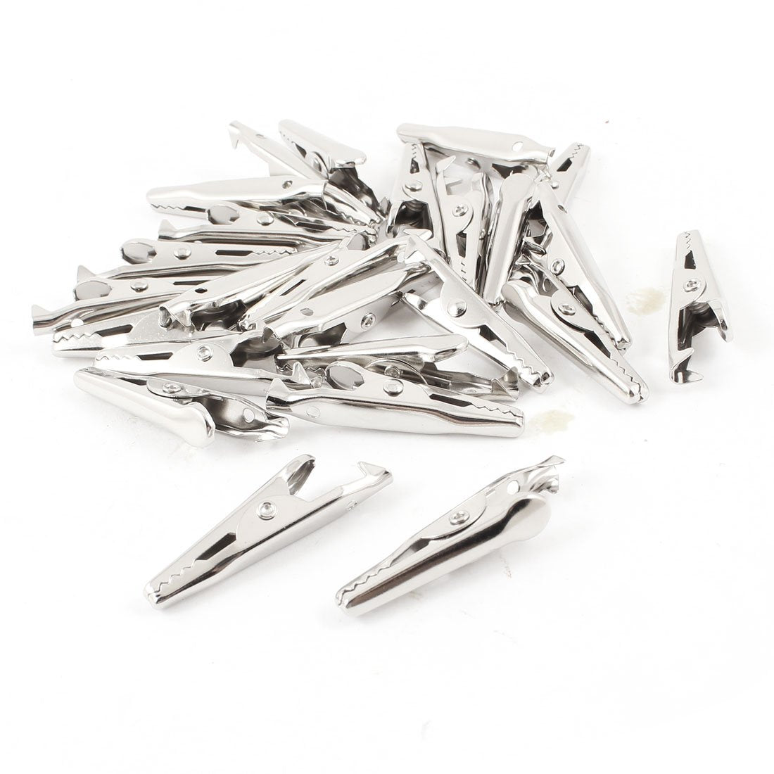 a13092500ux0331 25 Pcs Silver Tone Alligator Clips Test Clips Crocodile Clamps (Pack of 25)