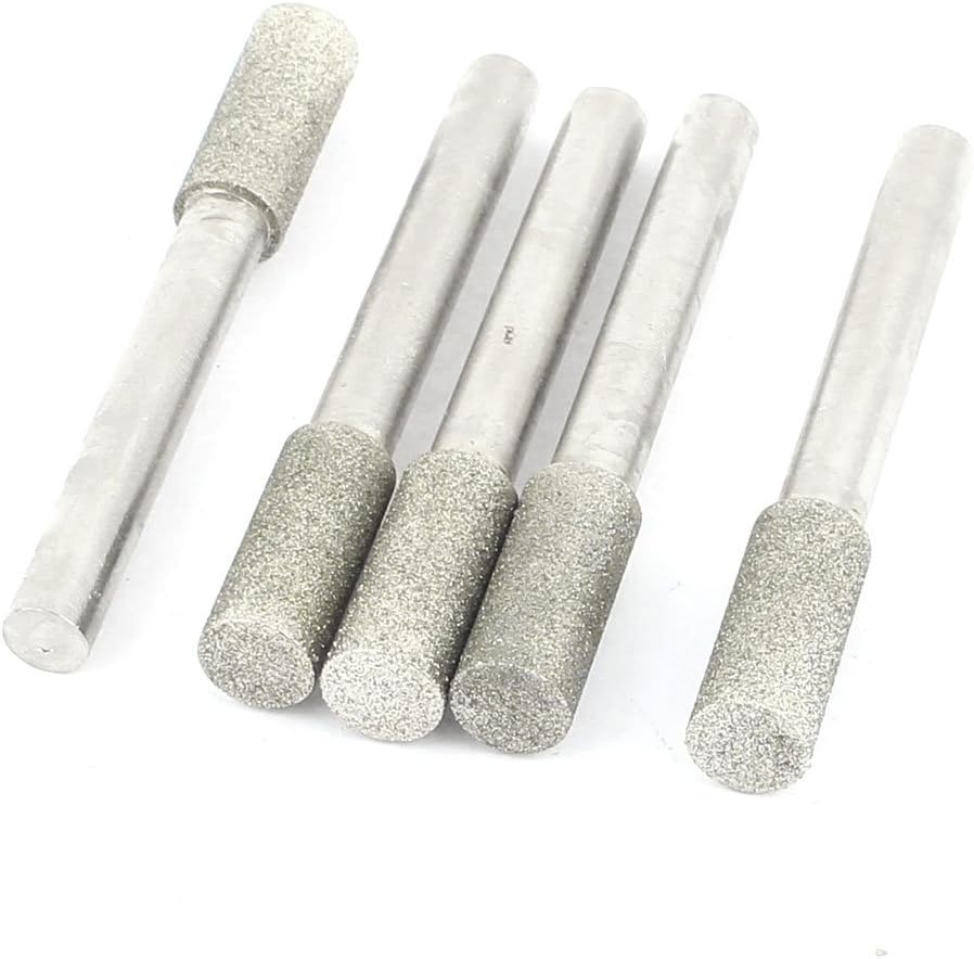 6mm Shank 8mm Cylinder Head Mounted Points Grinding Bit 5 Pcs