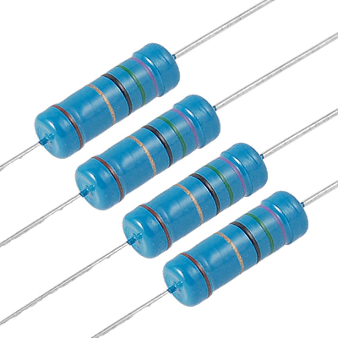 75 Ohm 3W Watt Axial Lead Metal Film Resistors 100 Pcs