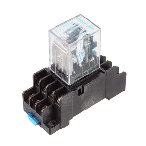 DC 12V Coil 4PDT General Purpose Relay HH54P 14 Pin W PYF14A Socket